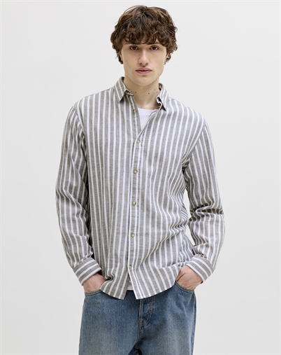 Jack & Jones - JJESummer Linen Blend Skjorte - Vetiver